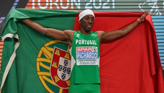 O português Pedro Pablo Picardo deu um salto triplo no Campeonato Europeu Indoor