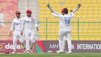 Afghanistan vs Zimbabwe: Rashid Khan shines with career-best Test figures as Afghans level two-match series