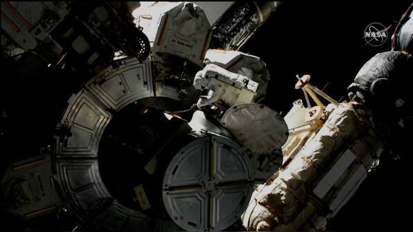 Astronauts take safety measures after exposure to toxic ammonia during spacewalk