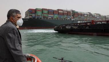 Massive container ship blocks traffic in Suez Canal; efforts to dislodge vessel underway