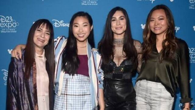 From left: Producer Osnat Shurer, Awkwafina, Cassie Steele, and writer Adele Lim of Raya And The Last Dragon. (Photo: AFP / Getty Images North America / Alberto E Rodriguez)