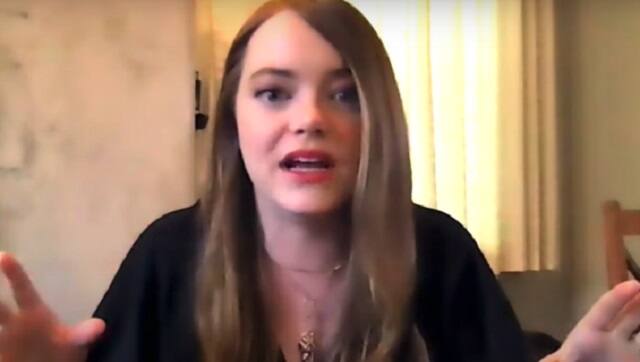Emma Stone on Tonight Show with Jimmy Fallon in 2020