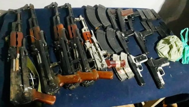 Security forces in Jammu and Kashmir's Kupwara seize huge cache of arms, including five AK assault rifles