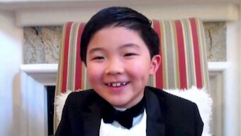 Minari's Alan Kim, 8, breaks down after winning Critics Choice best young actor award