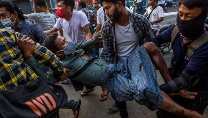 In pictures: Myanmar's civil disobedience movement turns violent after military open fires on protesters
