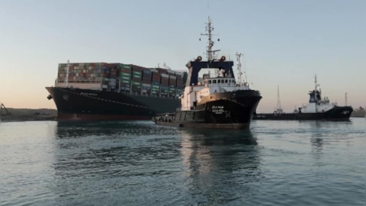 Firm says cargo vessel ran aground in Egypt’s Suez Canal