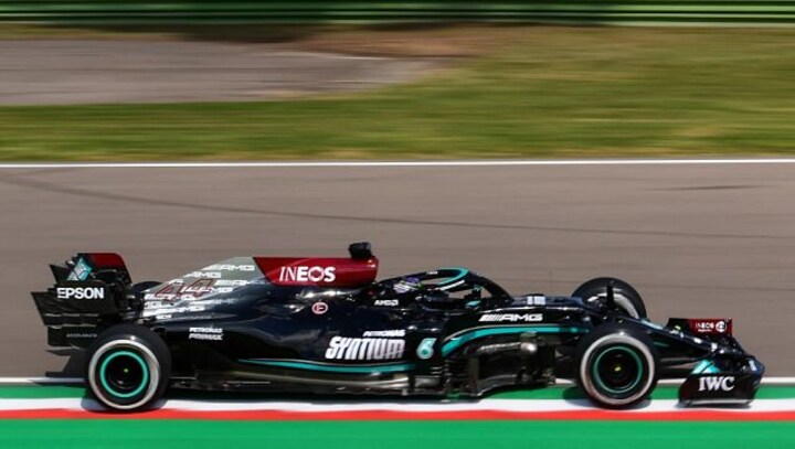 Formua 1 2021: Mercedes drivers Valterri Bottas and Lewis Hamilton dominate difficult first practice at Imola