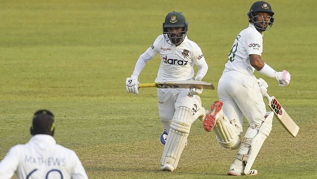 Sri Lanka vs Bangladesh: Najmul Shanto hits maiden ton as visitors finish Day 1 on 302/2 Sri Lanka vs Bangladesh: Najmul Shanto hits maiden ton as visitors finish Day 1 on 302/2