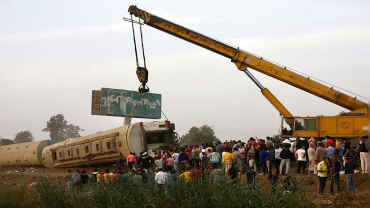 Around 100 injured in Egypt after passenger train travelling to Mansoura derails north of Cairo