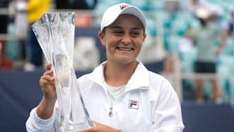 Miami Open: World No 1 Ash Barty successfully defends title when Bianca Andreescu retires