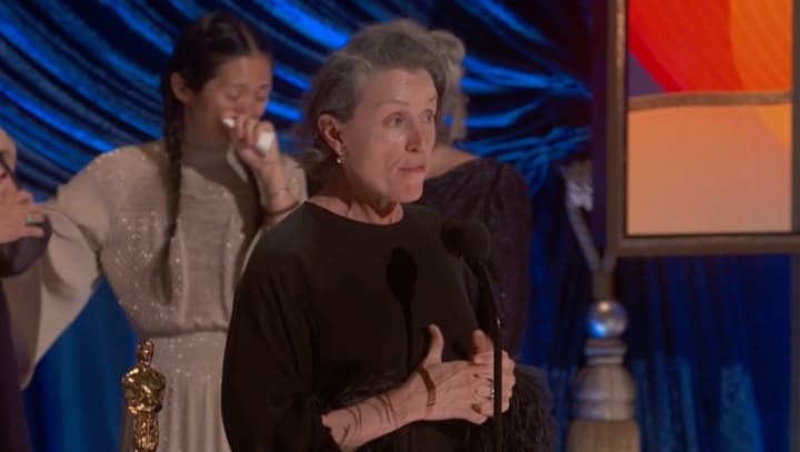 Oscars 2021: Frances McDormand wins third Best Actress award for Chloe Zhao's Nomadland
