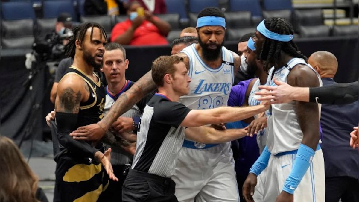 NBA hand DeAndre' Bembry, Fred VanVleet and Talen Horton-Tucker suspensions for brawl during Raptors-Lakers game