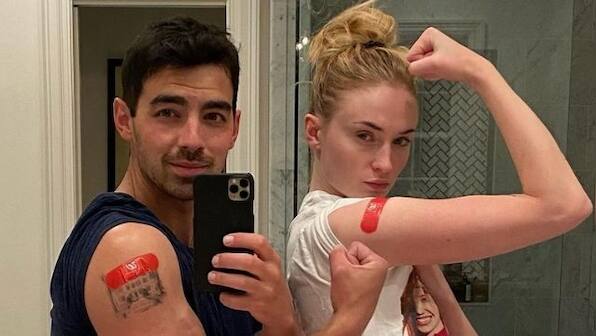 Sophie Turner, Joe Jonas post selfie after getting first shot of the COVID-19 vaccine