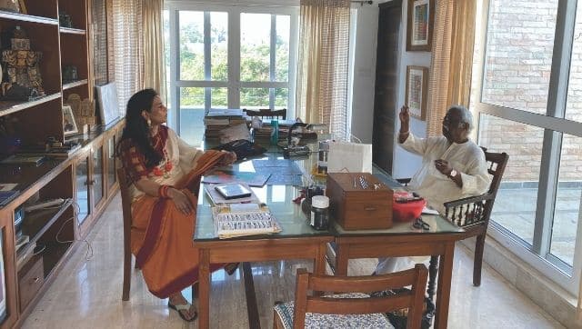 Writer Ratna Rao Sekhar with Laxma Goud