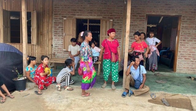 Myanmar refugees taking shelter at Moreh town in Manipur. Firstpost