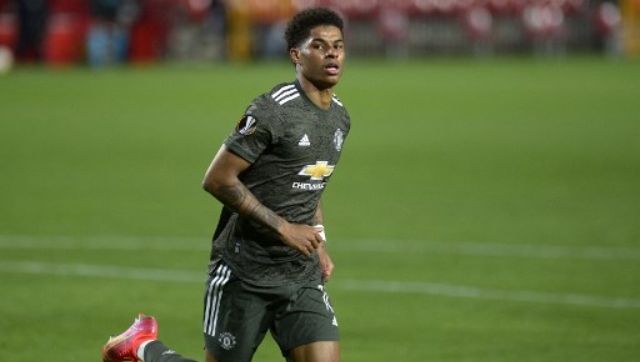 Europa League: Manchester United ease to 2-0 win over Granada in quarter-final first leg; Arsenal held by Slavia Prague Europa League: Manchester United ease to 2-0 win over Granada in quarter-final first leg; Arsenal held by Slavia Prague