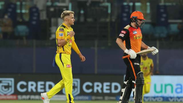 SRH won the toss and opted to bat but Sam Curran got rid of his England teammate Jonny Bairstow (7) early. Sportzpics