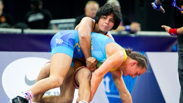 Asian Wrestling Championships: Sarita Mor collects nine straight points to retain title; Seema Bisla, Pooja win bronze Asian Wrestling Championships: Sarita Mor collects nine straight points to retain title; Seema Bisla, Pooja win bronze