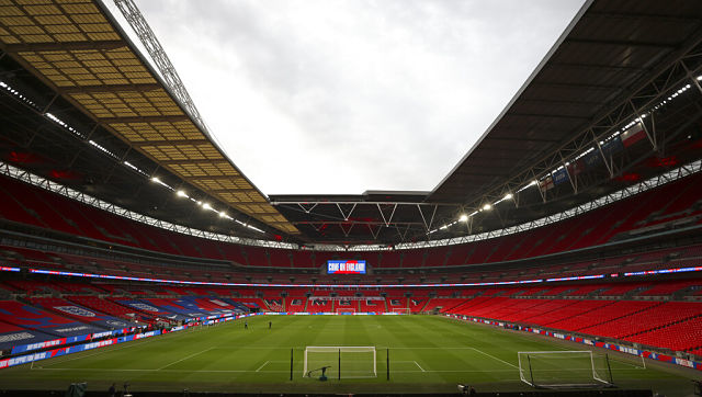 Wembley Stadium could be full with spectators for Euro 2020 final on 11 July, says English FA Wembley Stadium could be full with spectators for Euro 2020 final on 11 July, says English FA