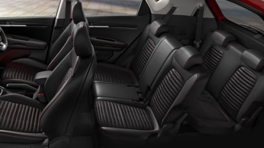 The Kia Sonet 7 seater's second row features a sliding and reclining mechanism. Image: Kia