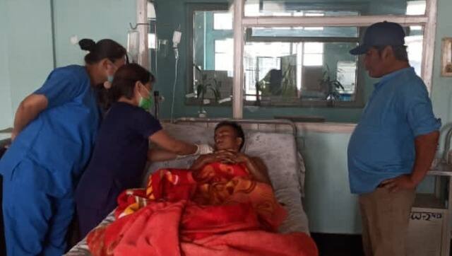 A refugee from Myanmar receiving treatment in Manipur. Sunzu Bachaspatimayum