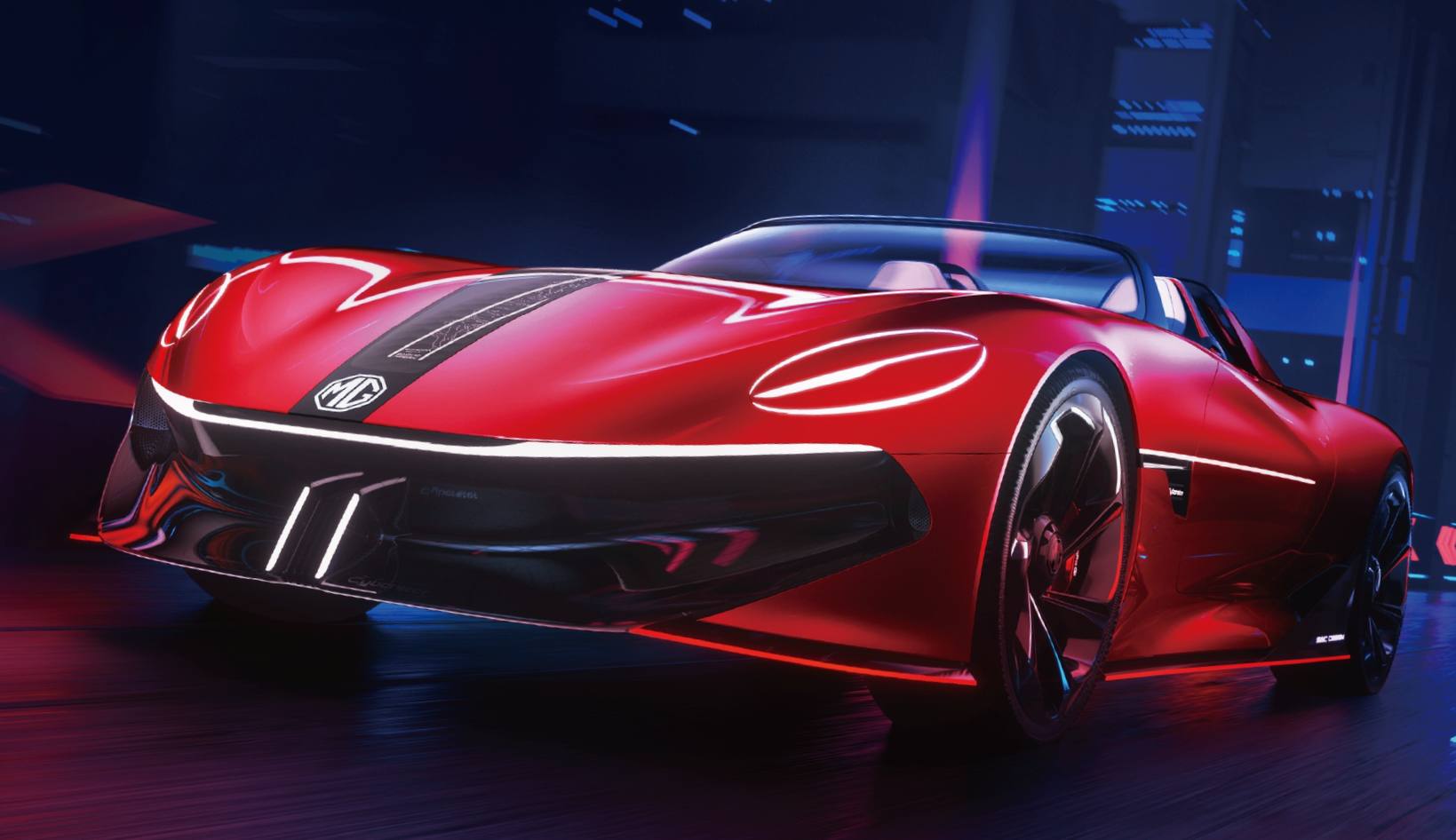  MG Cyberster concept previews 5G-ready electric sportscar with 800-kilometre range