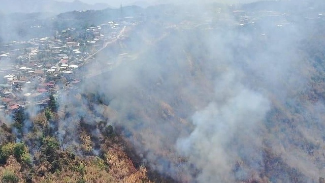 Mizoram: Massive forest fire damages homes and crops across several districts; IAF called in to control blaze Mizoram: Massive forest fire damages homes and crops across several districts; IAF called in to control blaze