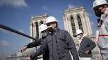 Two years after the devastating fire, French President Emmanuel Macron visits Notre Dame