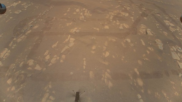 NASA's Ingenuity Helicopter captures its first aerial colour image of Mars