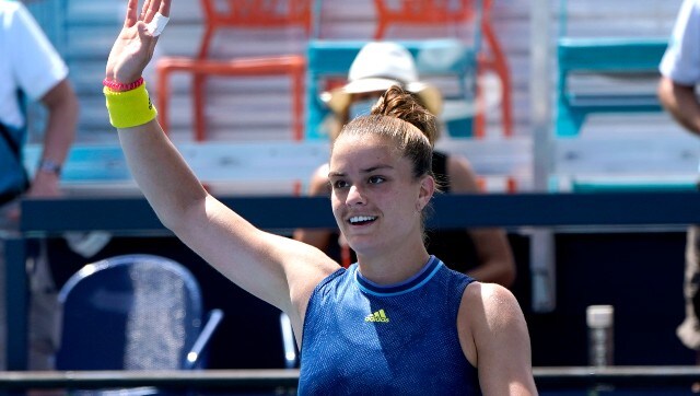 Naomi Osaka’s 23-match winning streak ended with a straight sets defeat to Maria Sakkari. Image: AP