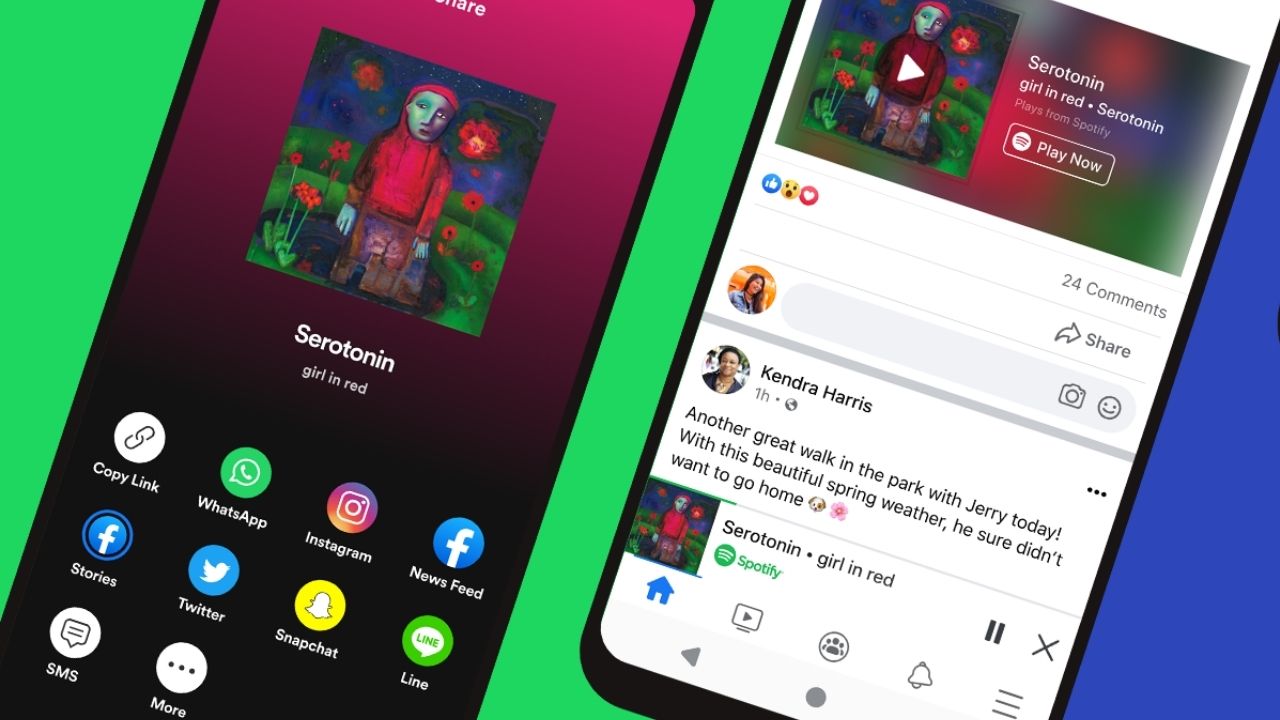 Spotify Premium users can now access their favourite playlists from within the Facebook app.