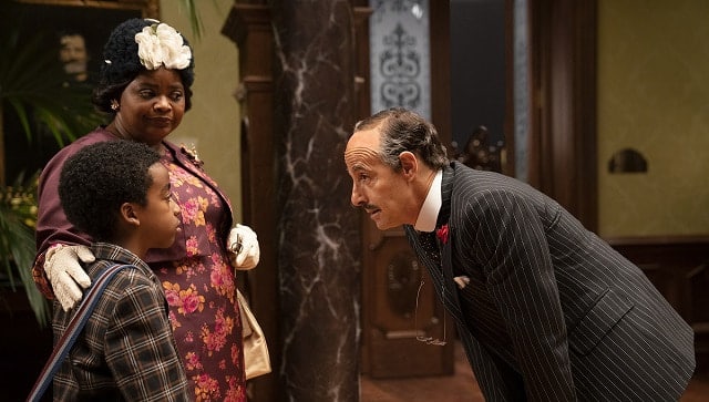 Octavia Spencer, Jahzir Bruno, Stanley Tucci in a still from The Witches 