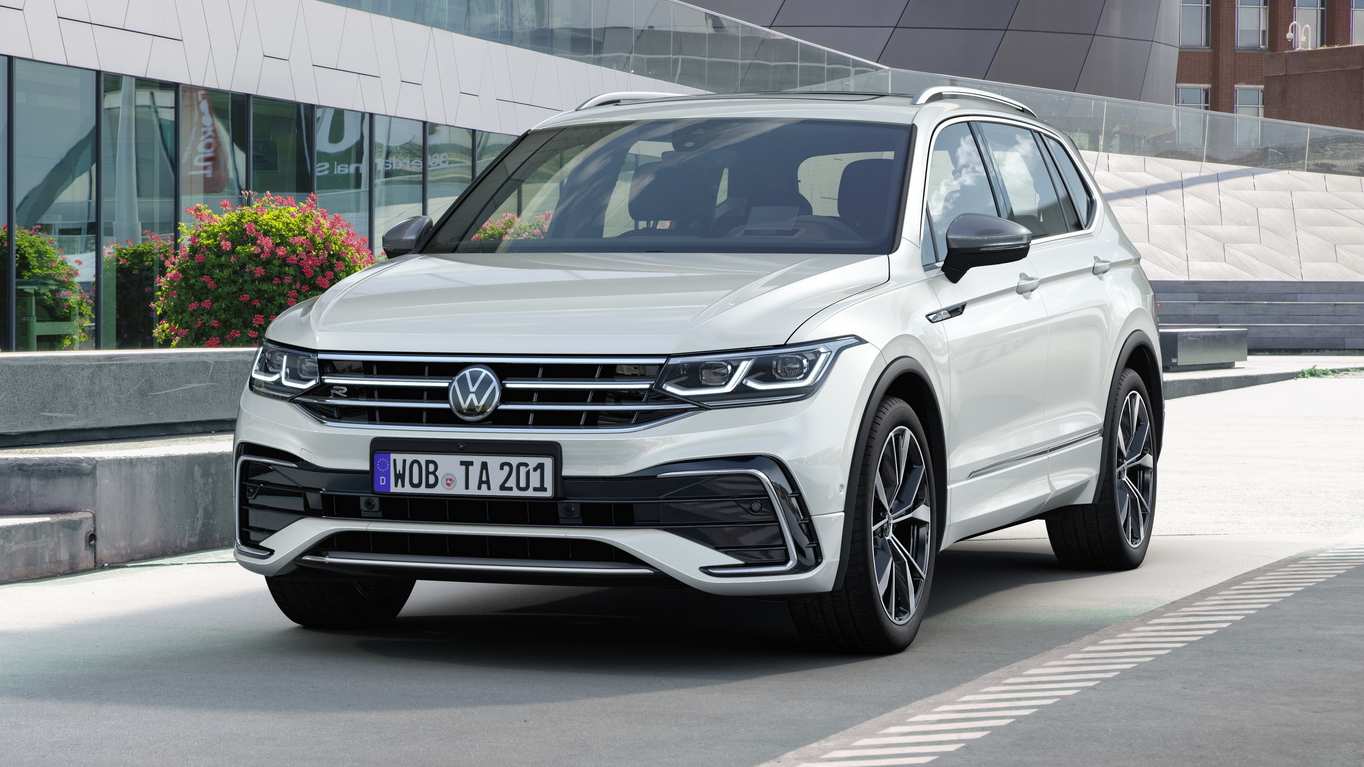 Volkswagen Tiguan Allspace facelift debuts with styling tweaks, MIB3 infotainment Volkswagen Tiguan Allspace facelift debuts with styling tweaks, MIB3 infotainment