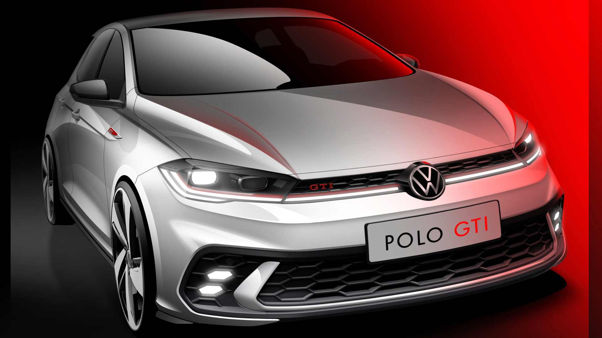 Volkswagen Polo GTI facelift teased in design sketch ahead of world premiere in June Volkswagen Polo GTI facelift teased in design sketch ahead of world premiere in June