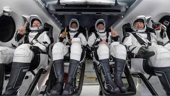 Four astronauts splash down at night for the first time since 1968 in SpaceX crew dragon