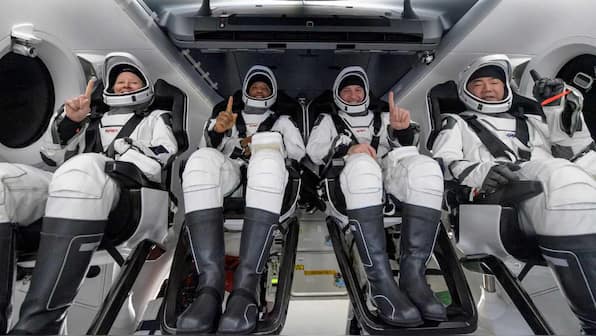 Four astronauts splash down at night for the first time since 1968 in SpaceX crew dragon