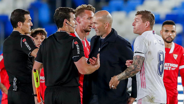 LaLiga: Real Madrid suffer setback in title race after dramatic 2-2 draw against Sevilla; Eibar beat Getafe LaLiga: Real Madrid suffer setback in title race after dramatic 2-2 draw against Sevilla; Eibar beat Getafe