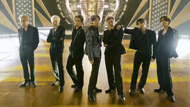 In this video image provided by NBC, BTS performs during the Billboard Music Awards on Sunday, May 23, 2021. (NBC via AP)