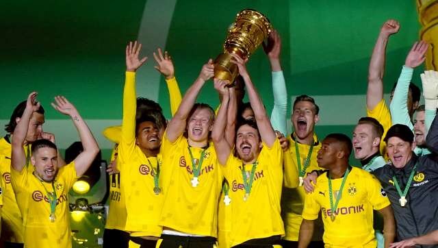 Erling Braut Haaland, Jadon Sancho score two each as Borussia Dortmund win German Cup final