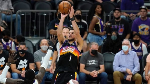 NBA: Devin Booker, Deandre Ayton lead Suns past Lakers in playoff debuts