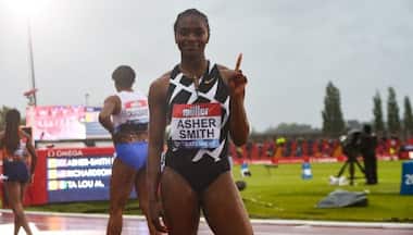 Dina Asher-Smith stuns Sha'Carri Richardson in women's 100m as Armand Duplantis fails
