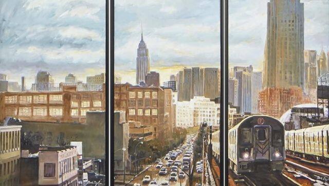 Bob Dylan's artwork, New York Subways. Image via The Associated Press/ Bob Dylan