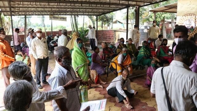 Chaos outside the Bhuye PHC which remains a single vaccination centre for 15 villages.