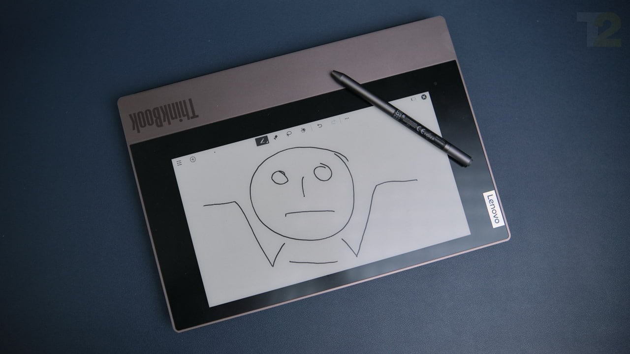 I like the idea of an e-ink display... on a Kindle. I’m not sure what purpose it serves on the lid of a laptop. Image: Anirudh Regidi