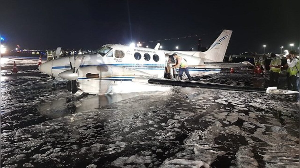 Air ambulance makes belly landing at Mumbai airport after losing wheel during take-off from Nagpur