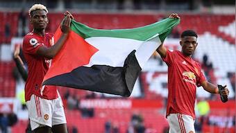 Premier League: Ole Gunnar Solskjaer defends Paul Pogba and Amad Diallo over displaying Palestinian flag
