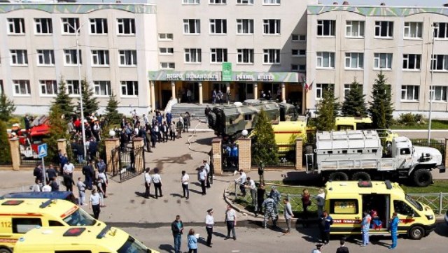 Russia school shooting: Nine dead, including 7 children, 20 injured in Kazan; Putin orders gun control review Russia school shooting: Nine dead, including 7 children, 20 injured in Kazan; Putin orders gun control review