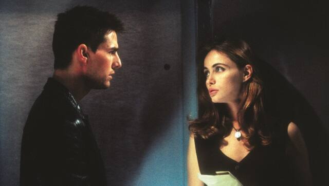 Tom Cruise and Emmanuelle Beart in Mission: Impossible
