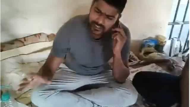 Anshul Dixit in Rae Bareli jail, 2018. He was subsequently moved to Sultanpur Jail, from where UP Police shifted him to Chitrakoot Jail, on 8 December 2019. Photo procured by Mohammad Sartaj Alam