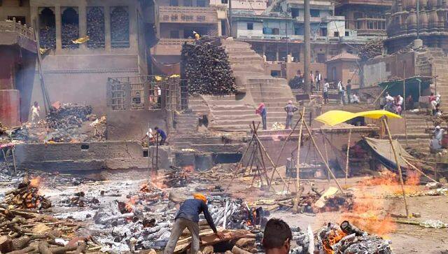 A view of Harishchandra Ghat in Varanasi. Firstpost/Mohammad Sartaj Alam